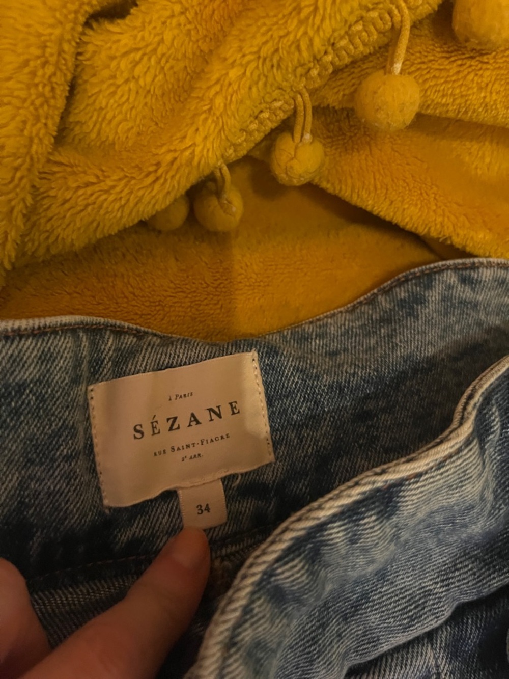 Sezane Austin Trousers in Bleached Blue - Picture 2 of 4